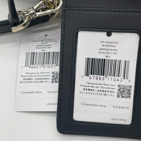 Kate Spade Leila Medium Flap Shoulder Crossbody Bag & Compact Bifold Wallet - Picture 14 of 14